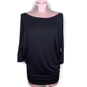 41 Hawthorn 3/4 Sleeve Black Top Medium